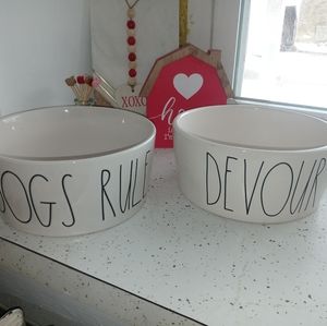 Rae Dunn Dog Dishes LARGE